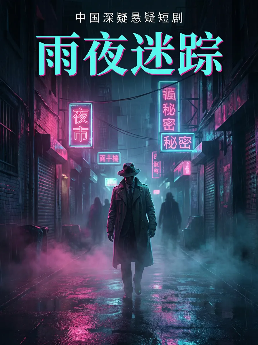 淘宝实名认证 悬疑追踪短剧 - 雨夜迷踪海报